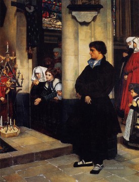  Tissot Malerei - Während der Service Martin Luthers Doubts James Jacques Joseph Tissot